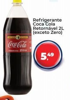Tonin Superatacado Refrigerante coca cola retornável 2l (exceto zero) oferta