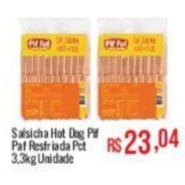Mart Minas Salsicha Hot Dog Pif Paf Resfriada Pct 3,3kg Unidade oferta