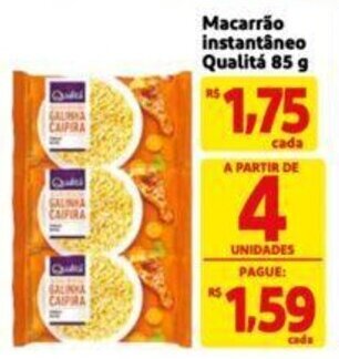 Extra Supermercado Macarrão instantâneo Qualitá 85 g oferta