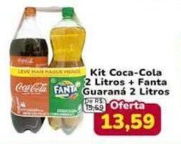 Nagumo Kit Coca Cola 2 Litros + Fanta Guaraná 2 litros oferta