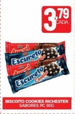 Fort Atacadista BISCOITO COOKIES RICHESTER SABORES PC 80G oferta