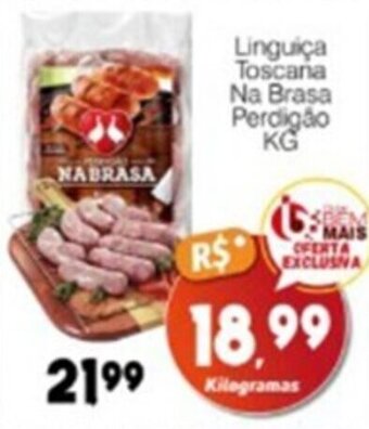 Supermercado Bem Barato Linguiça Toscana Na Brasa Perdigão KG oferta