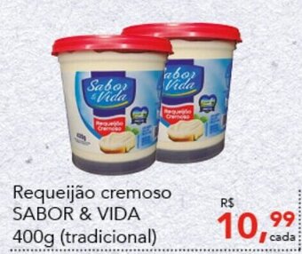 Requeijão cremoso SABOR & VIDA 400g (tradicional)