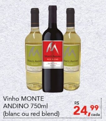 Cometa Supermercados Vinho MONTE ANDINO 750ml oferta