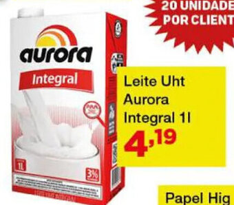 Chama Supermercados Leite Uht Aurora Integral 1L oferta