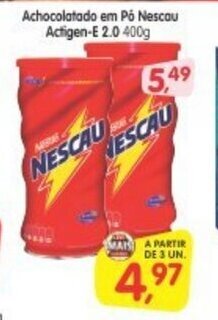 Cercadão Achocolatado em po Nescau Actigen-E 2.0 400g oferta