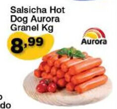 Salsicha Hot Dog Aurora Granel Kg