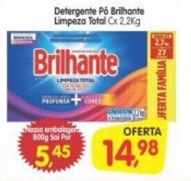 Cercadão Detergente po Brilhante Limpeza Total 2.2kg oferta