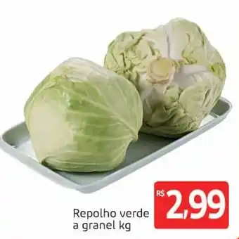 Extra Hiper Repolho verde a granel 1kg oferta