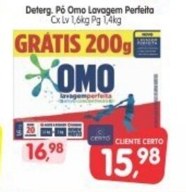 Cercadão Deterg. po Omo Lavagem Perfeita 1.4kg oferta