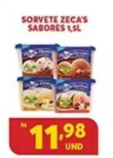 Atacadão Centro Sul Sorvete Zeca's Sabores 1.5L oferta