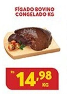 Atacadão Centro Sul Figado Bovino Congelado 1kg oferta