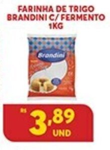 Atacadão Centro Sul Farinha de Trigo Brandini c/ Fermento 1kg oferta
