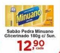 Rossi Supermercado Sabão Pedra Minuano Glicerinado 180g c/ 5un. oferta