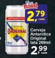 Rossi Supermercado Cerveja Antarctica Original lata 269ml oferta