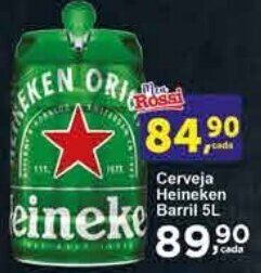 Rossi Supermercado Cerveja Heineken Barril 5L oferta