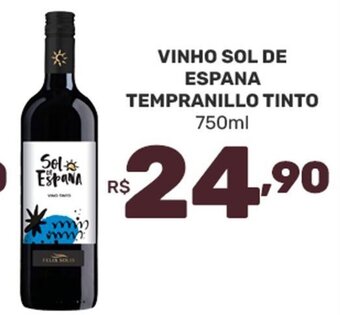 Supermercados Jau Serve VINHO SOL DE ESPANA TEMPRANILLO TINTO 750ml oferta
