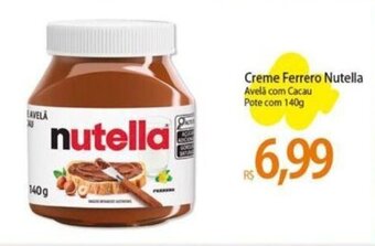 Creme Ferrero Nutella Avelă com Cacau Pote com 140g