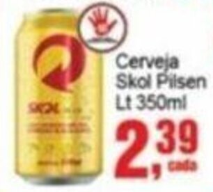 Negreiros Cerveja Skol Pilsen Lt 350ml oferta