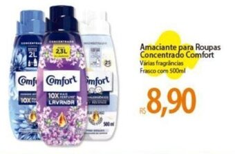 Atacadão Amaciante para Roupas Concentrado Comfort Várias fragrâncias Frasco com 500ml oferta