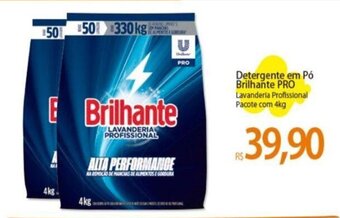 Atacadão Detergente em Pó Brilhante PRO Lavanderia Profissional Pacote com 4kg oferta