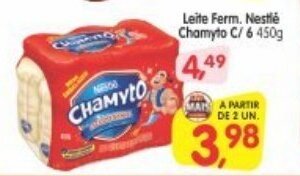 Cercadão Leite Ferm. Nestle Chamyto c/ 6 450g oferta