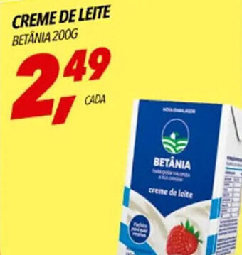 Frangolândia CREME DE LEITE BETANIA 200G oferta