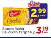 Rossi Supermercado Biscoito Wafer Bauducco 117g/ 140g oferta