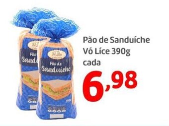Belem Supermercados Pão de Sanduíche Vó Líce 390g cada oferta