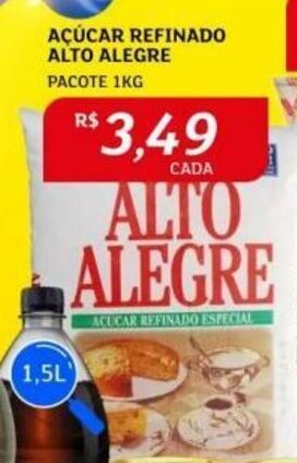 Assaí Atacadista AÇÚCAR REFINADO ALTO ALEGRE PACOTE 1KG c oferta