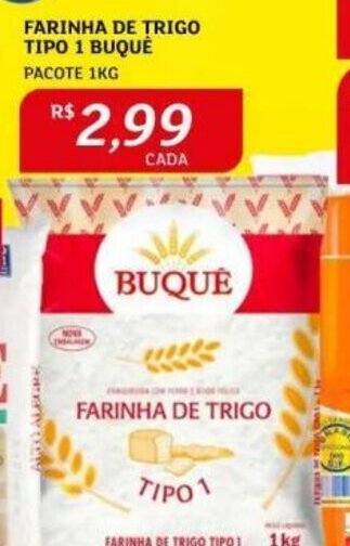 Assaí Atacadista FARINHA DE TRIGO TIPO 1 BUQUE PACOTE 1KG oferta