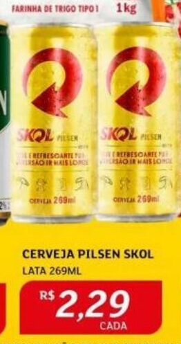Assaí Atacadista CERVEJA PILSEN SKOL LATA 269ML oferta