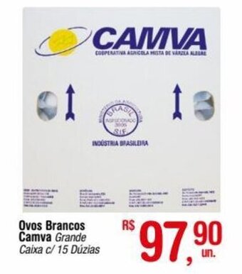 Fort Atacadista Ovos Brancos Camva Grande Caixa c/ 15 Dúzias oferta