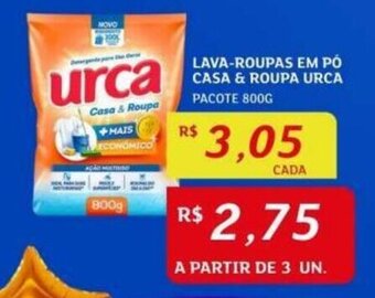 Assaí Atacadista LAVA-ROUPAS EM PÓ CASA & ROUPA URCA PACOTE 800G oferta
