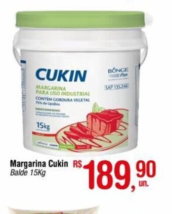 Margarina Cukin Balde 15Kg