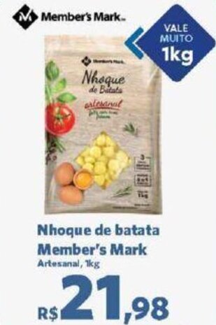 Sam's Club Nhoque de batata Member's Mark Artesanal, 1kg oferta