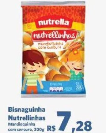 Bisnaguinha Nutrellinhas Mandioquinha com cenoura, 300g
