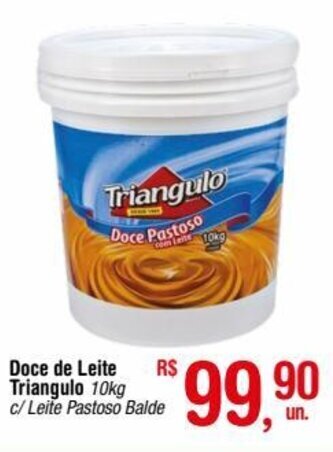 Fort Atacadista Doce de Leite Triangulo 10kg c/Leite Pastoso Balde oferta