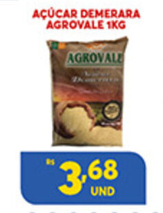 Atacadão Centro Sul Acucar Demerara Agrovale 1kg oferta