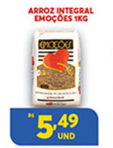 Atacadão Centro Sul Arroz Integral Emocoes 1kg oferta