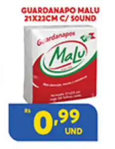 Atacadão Centro Sul Guardanapo Malu 21x23cm c/ 50und oferta