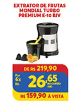 Atacadão Centro Sul Extrato de Frutas Mondial Turbo Premium E-10 BIV oferta