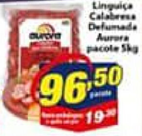 Vencedor Atacadista Linguica Calabresa Defumada Aurora pacote 5kg oferta