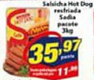 Vencedor Atacadista Salsicha Hot Dog Resfriada Sadica Pacote 3kg oferta