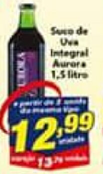 Vencedor Atacadista Suco de Uva Integral Aurora 1.5L oferta