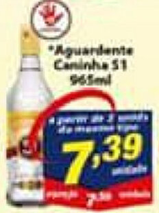 Vencedor Atacadista Aguardente Caninha 51 965ml oferta