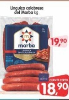 Cercadão Linguica Calabresa def Marba 1kg oferta