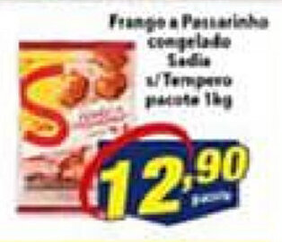Vencedor Atacadista Frango a passarinho congelado Sadia s/tempero pacote 1kg oferta