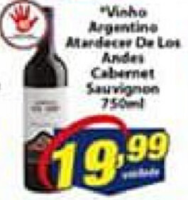 Vencedor Atacadista Vinho Argentino Atardecer De Los Andes Cabernet Sauvignon 750ml oferta