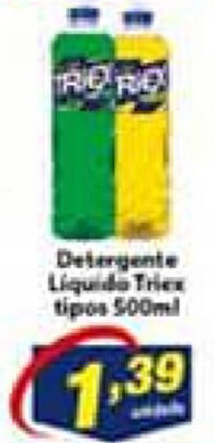 Vencedor Atacadista Detergente Liquido Triex tipos 500ml oferta